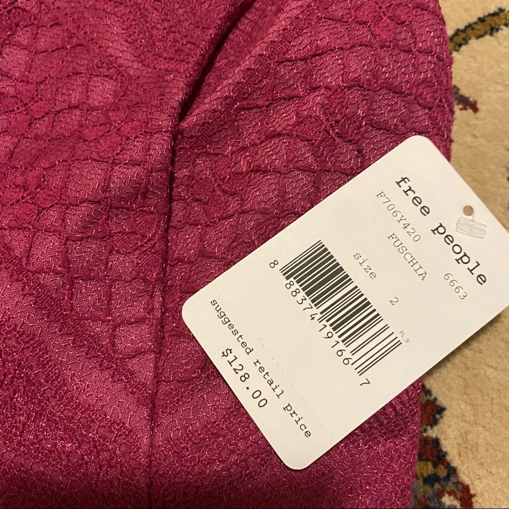 New Free People Fuschia Grape Wine Color Size 2  Cocktail Party Dress - Picture 2 of 8